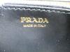Authentische PRADA Schwarzes Nylon Leder Gold H/W Runder Reißverschluss Lange Geldbörse #a570 Generalüberholt