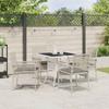 Garden Dining Set 5 pcs Light Grey Poly Rattan