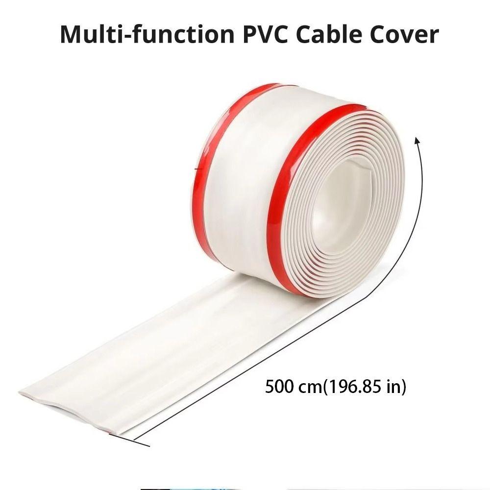 Cable Concealer Soft Rubber Trunking Soft PVC Wire Self-adhesive Wall Cord Cover Sleeve  Cords