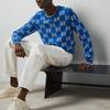 Gucci Jumbo GG Jacquard Crew Neck Sweater 'Blue Ivory' Men's 694767-XKCDF-4559