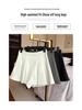 Women's Black High Waist Pleated A-Line Midi Skirt - Summer Casual