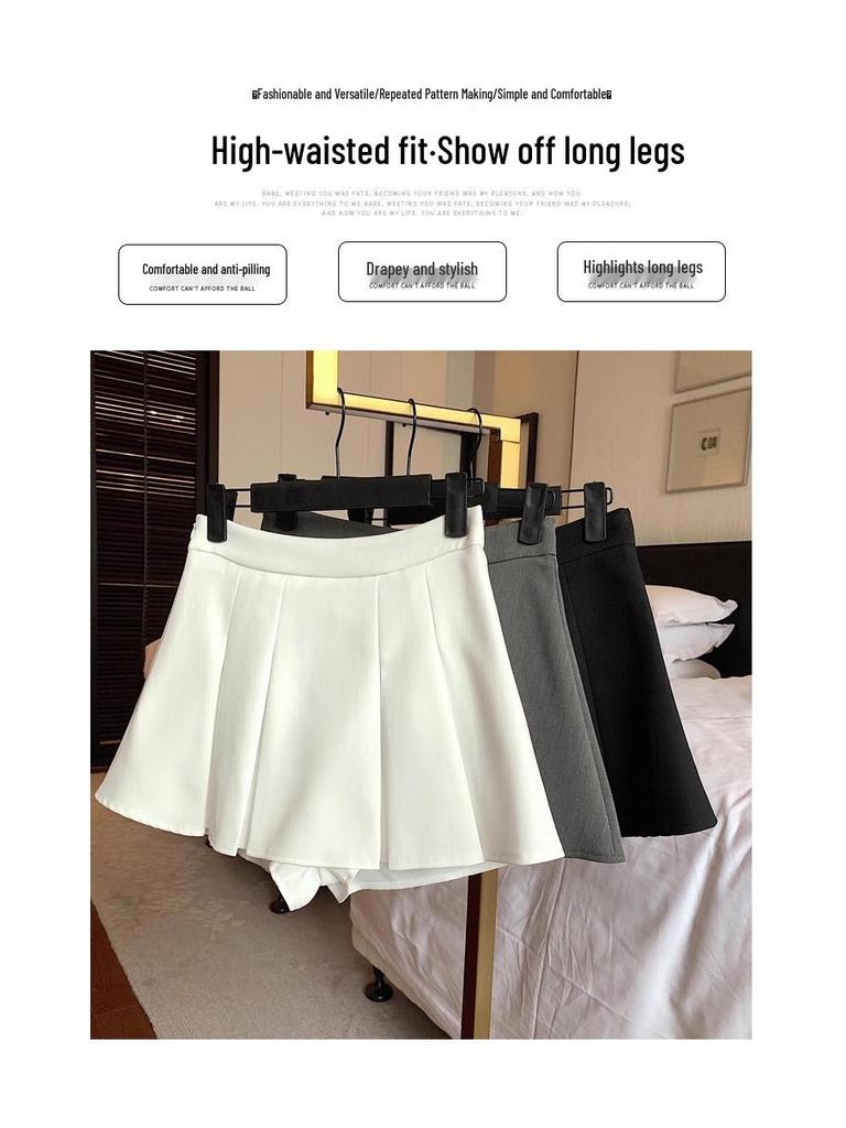 Women's Black High Waist Pleated A-Line Midi Skirt - Summer Casual