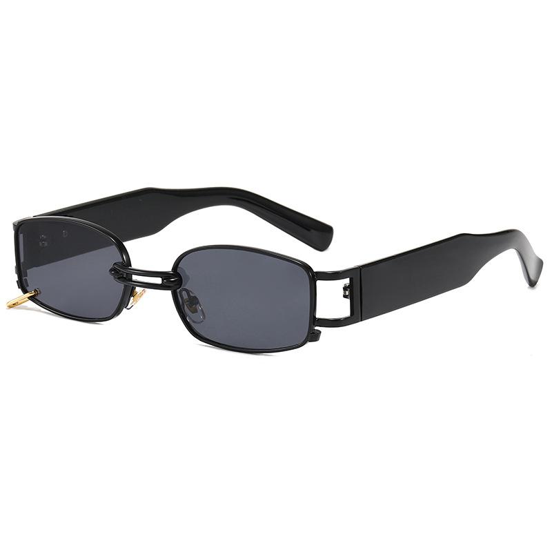 New punk style rectangular sunglasses Internet celebrities men and women hipster dancing hip hop sunglasses European and American small frame sungl
