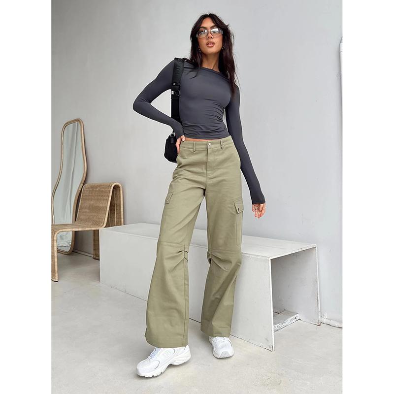 Women Casual Basic Shirts Long Sleeve Solid Slim Fit Crop Tops