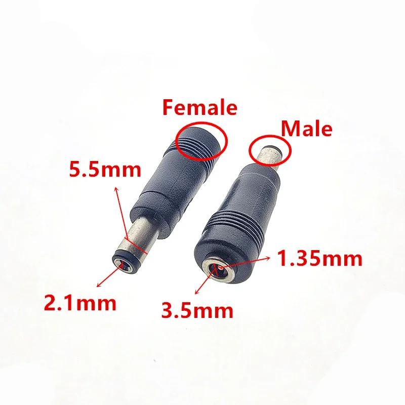 DC 5.5*2.1MM na DC 3.5*1.35mm Samec na Samici Napájecí Adaptér Konvertor pro Elektronická Zařízení 5.5/2.1 samec na samici 3.5/1.35
