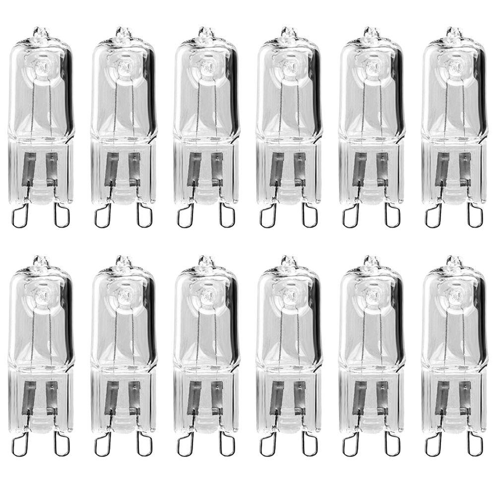 

12 Pack G9 Halogen Bulbs 40W JCD Type Light Bulbs Durable Halogen Light Bulbs Cabinet Lights