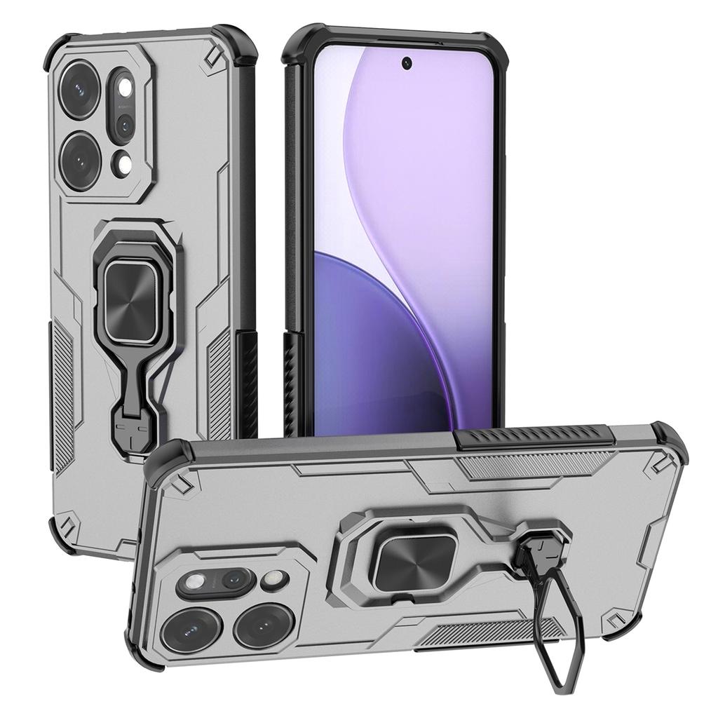 For Oppo Reno14 Pro 5G (Global) Case Rotatable Ring Kickstand PC+TPU Shockproof Phone Cover