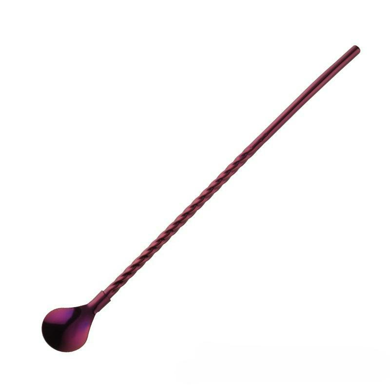 1Pc Reusable Long Straw Spoon Multicolor Stainless Steel Straws Scoop Bar Cocktail Coffee Stirring Drinking Spoon