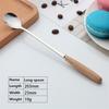Beech Wood Handle Stainless Steel Western Tableware Steak Dessert Coffee Cooking Knife Fork Spoon Dinning Room Creative