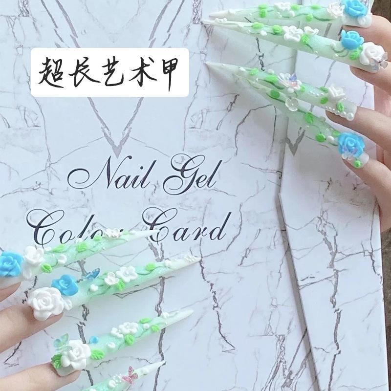 Extra Long Salon Nail Patch Pointed Square Craft Nail Patch Sample Performance Art Fake Nail Patch