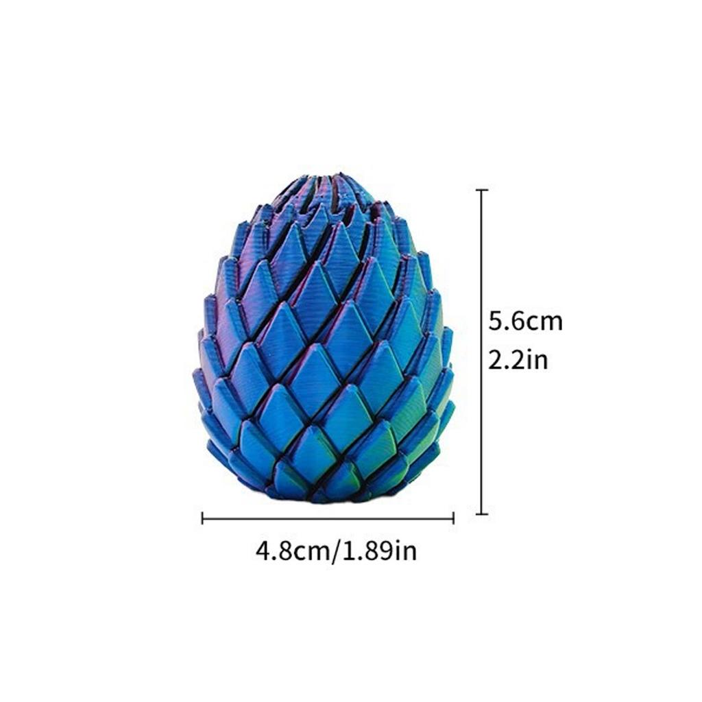 Mini 3 Boyutlu Baskılı Spiral Fidget Ejderha Yumurtası Anti Stres Oyuncak Genişletilebilir Duyusal Stres Giderici Dekompresyon Oyuncak Masaüstü Dekor Hediyelik
