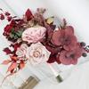 Bridal Bouquets for Wedding Party, Artificial Rose Wedding Bouquet with Pearl 55KF
