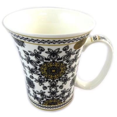 [N8636] - Porcelain Mug 'Mosaic' White Black