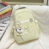 Schoolbag Elementary school bag Female junior high school student Large capacity simple campus backpack College student travel leisure backpack