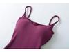 Canotta Calda in Pile da Donna Stile Spicy Girl: Top aderente, elasticizzato, senza maniche con coppe al seno per Autunno/Inverno