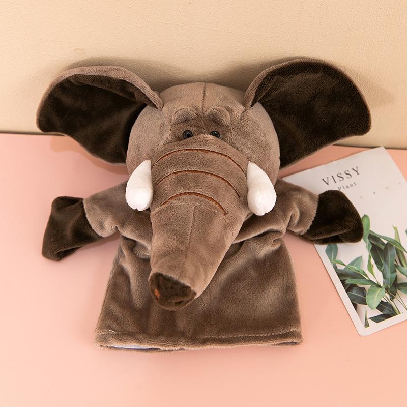 Hand puppet toy animal gloves mouth action plush doll