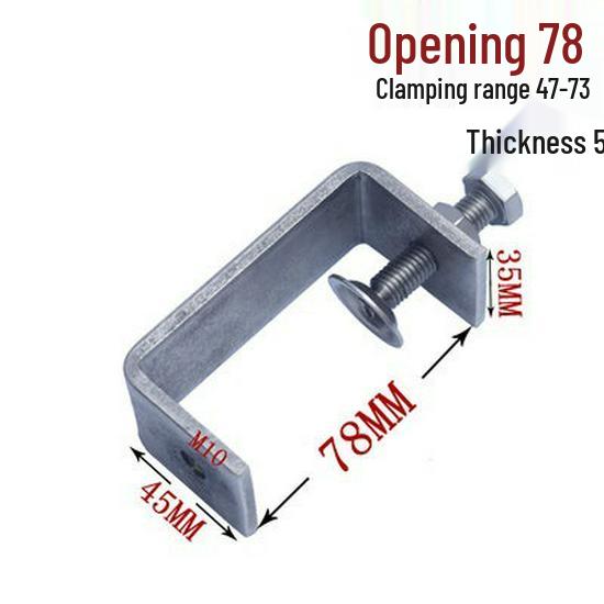 C304 Tiger Claw U-Shaped Stainless Steel Pipe Clamp