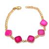 Pink Botswana Druzy Gemstone Handmade 925 Sterling Silver Bracelet 7-8" KJ-1296
