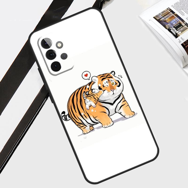 fat tiger Cartoon Funny Case For Samsung Galaxy A06 A56 A36 A26 A16 A54 A34 A14 A12 A22 A32 A52 A13 A53 A15 A35 A55