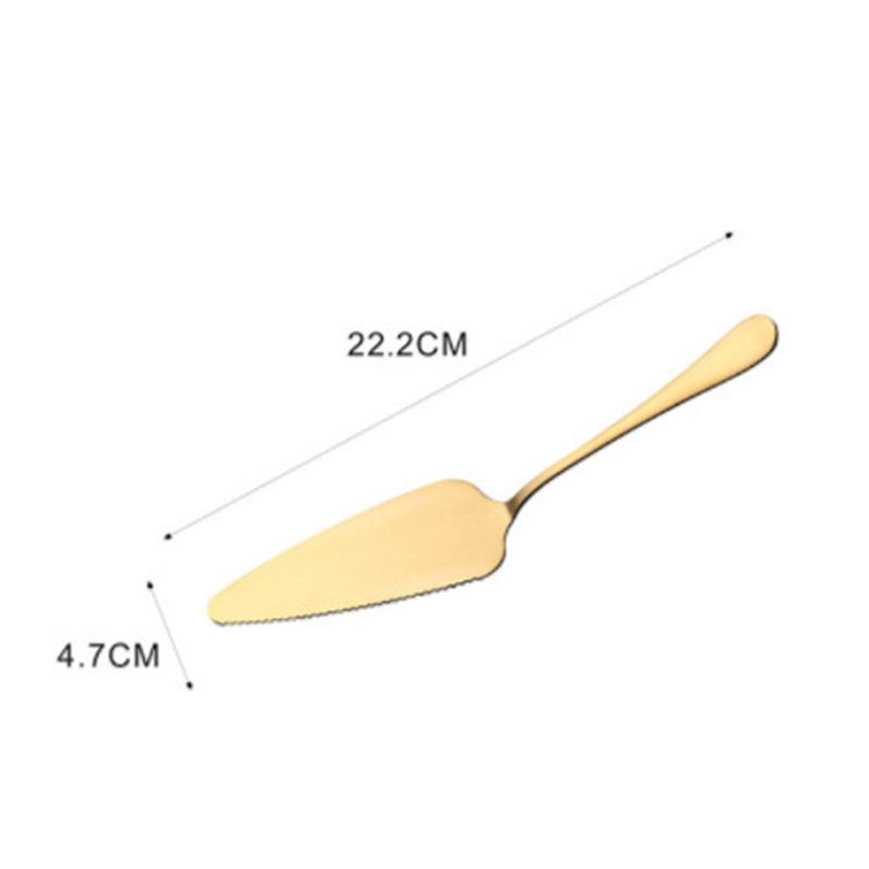 Colorful Stainless Steel Serrated Edge Cake Server Blade Cutter Pie Pizza Shovel Cake Spatula Baking