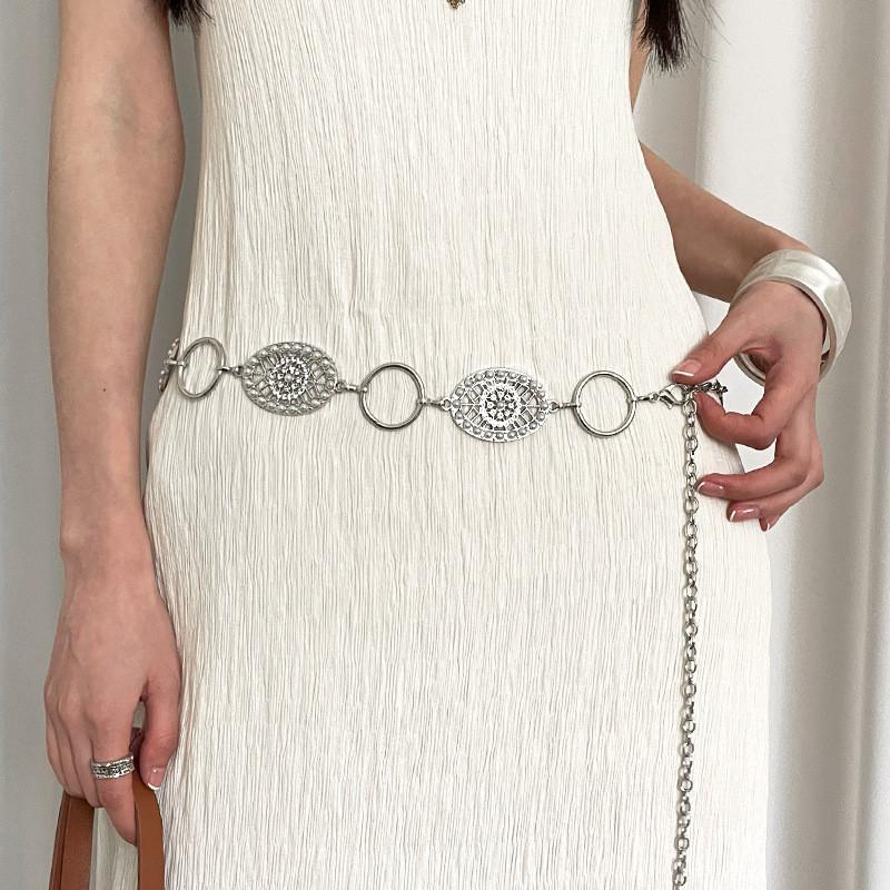 Cintura Floreale Bohemienne da Donna con Stile Etnico Vintage Accessorio in Pelle PU