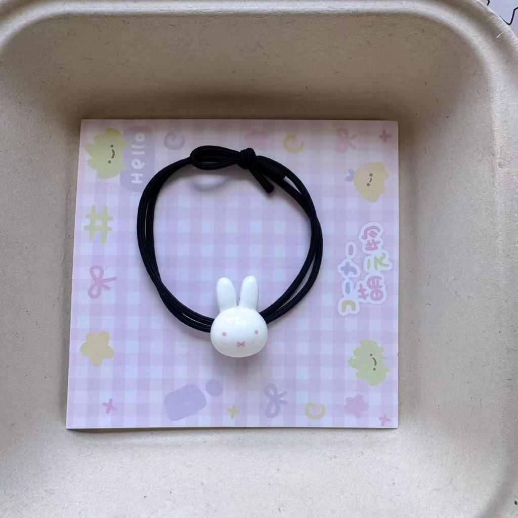 Miffy Cartoon Bestie Elastische Haargummis - Süße Mori Girl Haarringe und Haargummis