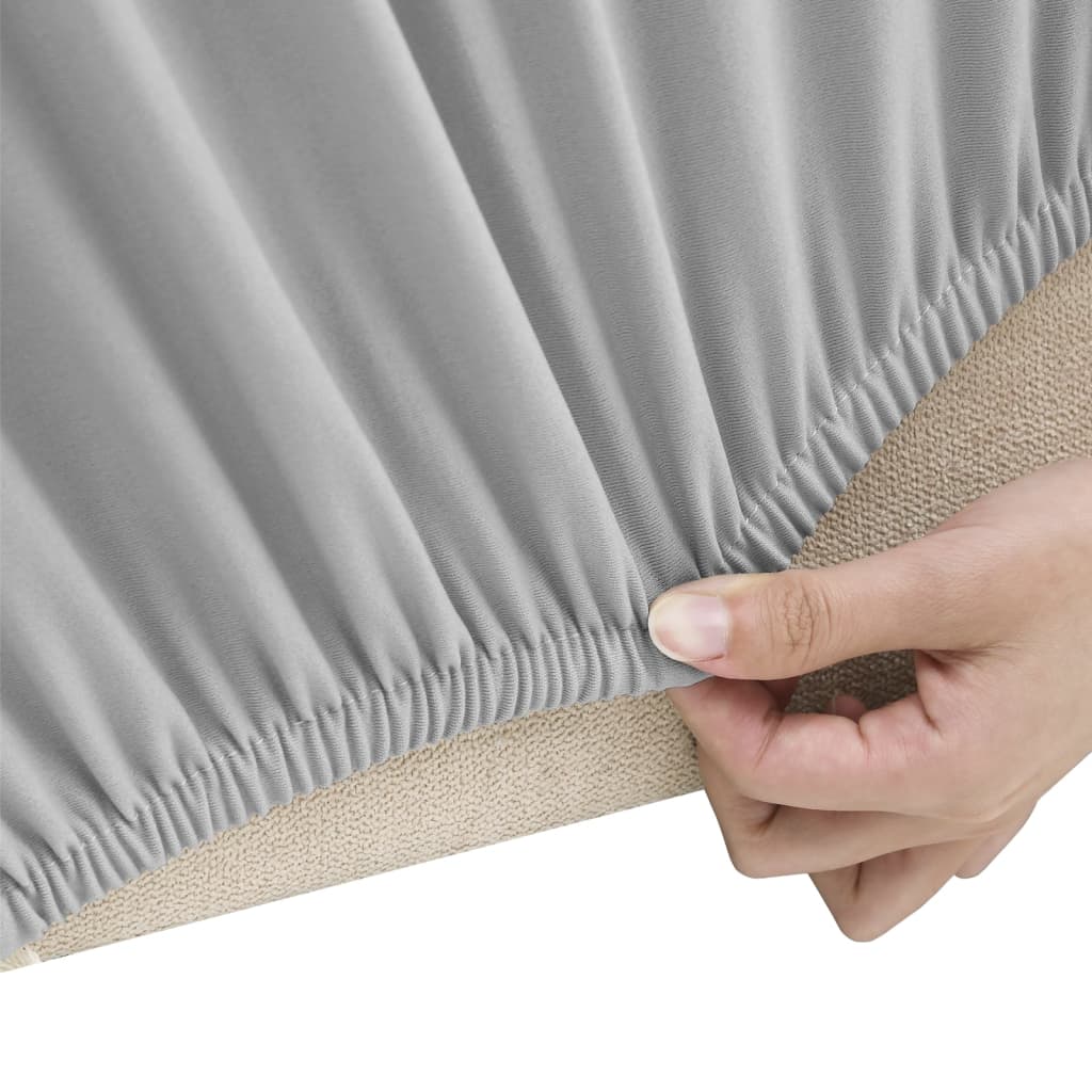 vidaXL Stretch-Sofahusse Grau Polyester-Jersey