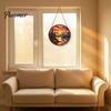 Creative Housewarming Gifts Stained Glass Style Suncatcher, Mountain Sunset Landscape Window Hanging Ornament, Colorful Sunrise Art Decor Sun Catcher
