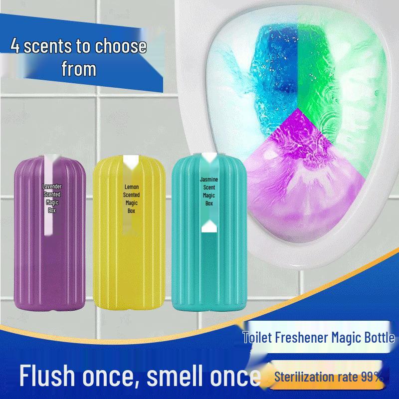 Blue Bubble Aromatic Toilet Cleaner & Deodorizer - Descaling Toilet Magic Box Gadget