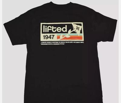 Lifted Research Group Ανδρικό Υπόγειο Ευρηματικό 1947 Μαύρο Μπλουζάκι Νέο S-4XL