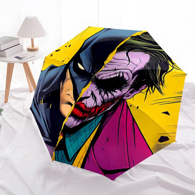 1pc Batman, Joker Automatic Opening/Closing Folding Umbrella with 8 Ribs, Portable Sunshade Umbrella Birthday and Holidays gifts yy250105091