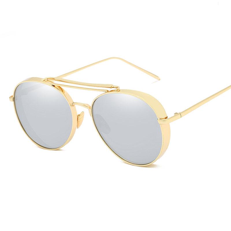

Luxury Round Sunglasses Men New Fashion Outdoor Shades for Driving Women Eyeglasses Trendy Vintage Brand Design UV400Sun Glasses серебряный