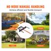 39" Hay Spear, Bale Spears 1600lbs Loading Capacity, Skid Steer Loader Tractor Bucket Attachment with 2pcs 17.5" Stabilizer Spears and 60" Chain,