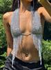 2026 Neuankunft Handgefertigt Damen Metall Kettenhemd Neckholder Top Sexy Quaste Körperkette BH Schmuck Weiblich Silber Kette Top