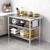 Multifunctional Stainless Steel Table For Home Use, With Adjustable Legs, Available In Multiple Sizes.