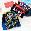 46 Patterns Cotton Fashion Geometry Business Men Happy Socks Unisex Boys Combed Hip Hop Street Skateboard Funny High Sox