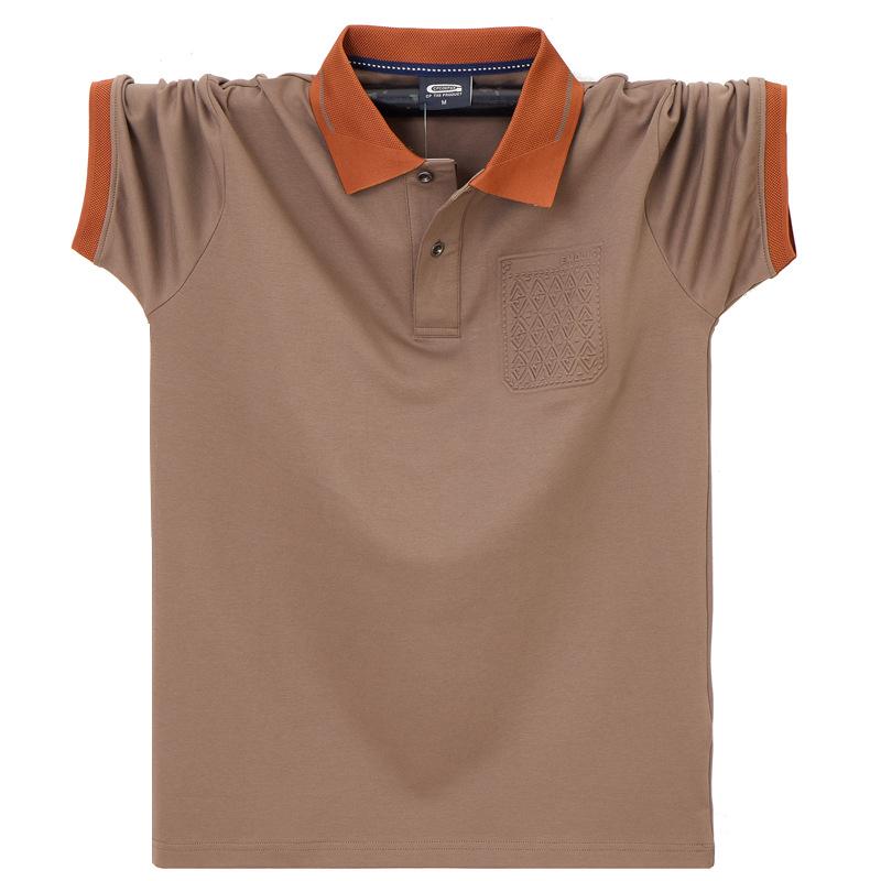 New Middle-aged Men Plus Size Lapel T-shirt - Summer Short-sleeved Loose Casual Breathable Tops for Dads and Tall Men