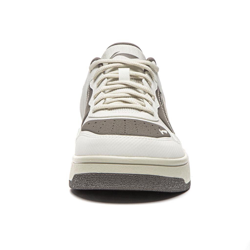Li Ning Tianji Slip Resistant Cushioning Abrasion Resistant Height Increasing Low top Skateboard Shoes Men's Gray White AGCW065-6