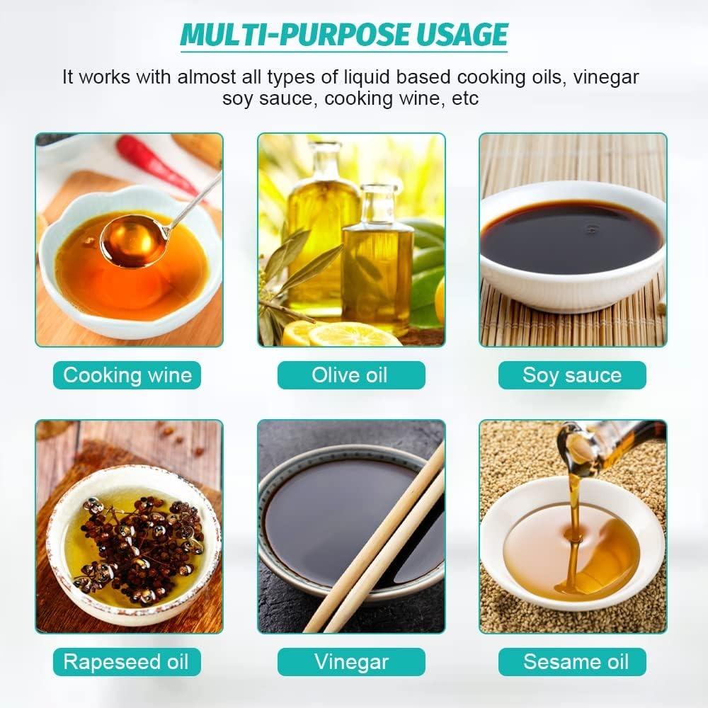 Oil Spray BottleBottle Mister Oil Dispenser Portable Oil Mister BBQ Cooking Spray Bottle for Air Fryer Kitchen Salad Baking