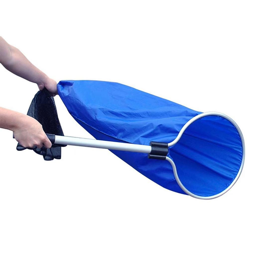 Fishing Net Semi Permeable Soft Canvas Nylon Anti Slip Aluminum Handle Fish Transfer Net for Koi