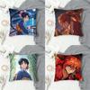 RRurouni Kenshin Doublesided Printed Square Decorative Cushion Cover for Sofa Living Room Home Decor