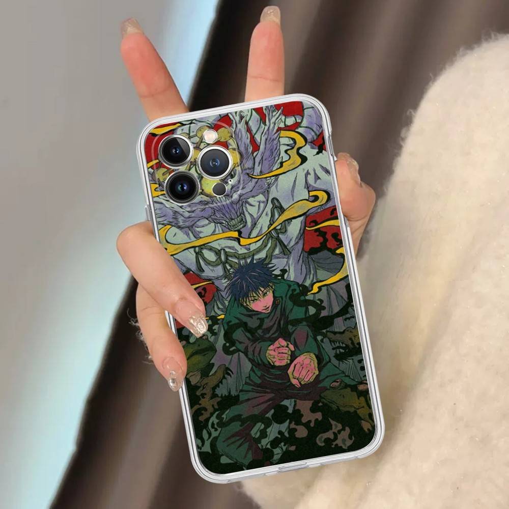 Anime Fushiguro Megumi Jujutsu Kaisen Phone Case For IPhone 11 13 16 12 17 14 15 Pro Max Plus Soft Clear Back Cover Coque