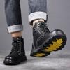 Martin Stiefel Herrenschuhe Herren Trend Casual Mid-Top Lederstiefel Winter Samt Werkzeug High-Top Herrenschuhe 2025
