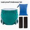 Reusable Cotton Incontinence Pants Adults With Side Snap Leak-Proof Washable Underwear Elderly