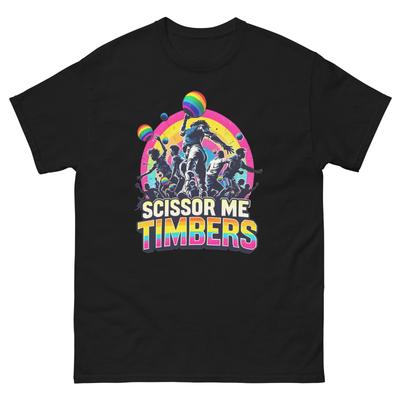 Scissor Me Timbers Volleyball Fun T-Shirt
