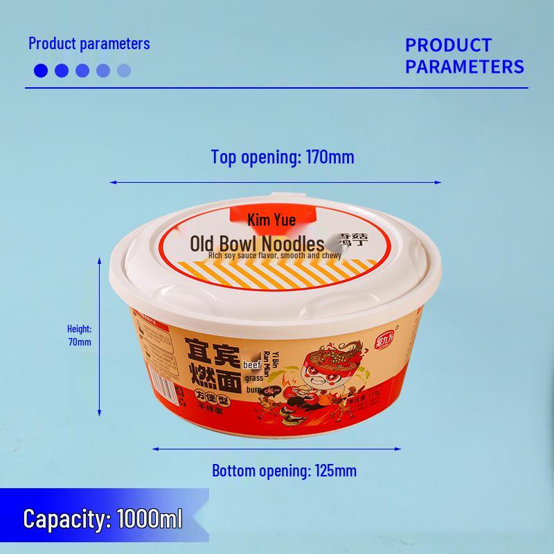 Bols jetables épaissis en papier de qualité alimentaire pour nouilles instantanées et plats à emporter