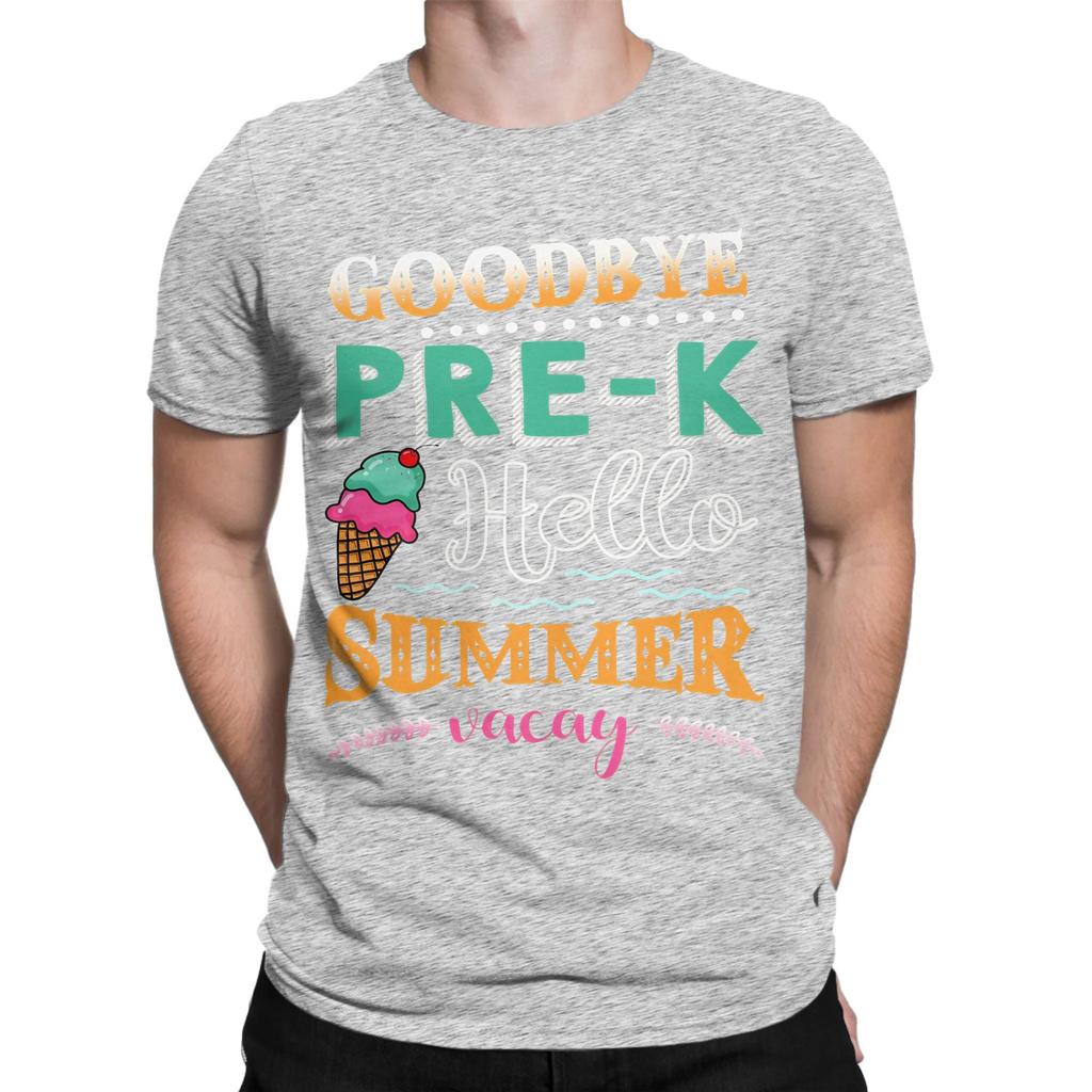 Hello Summer Vacay Graphic Funny 100 Cotton Tshirt Goodbye Prek Tops Tees For Unisex