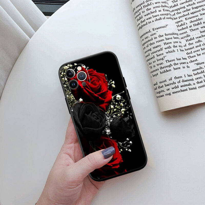 MH131 Roses Flower Phone Shell Case for iPhone 7 8 11 12 13 14 15 16 17 16E XS Pro Max XR X SE Air