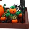 Halloween Pumpkin Scene Model Set Building Blocks With Bat Black Spider Plants Decoration Accessories Moc Bricks Kid Toy Gifts