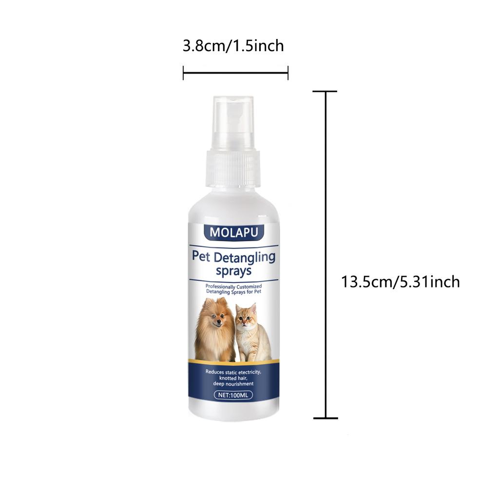 Cat and Dog Hair Tangle Prevention Spray – Leave-In Conditioner to Detangle Pet Hair. A Professional Formula Specifically Designed for Pet Grooming
